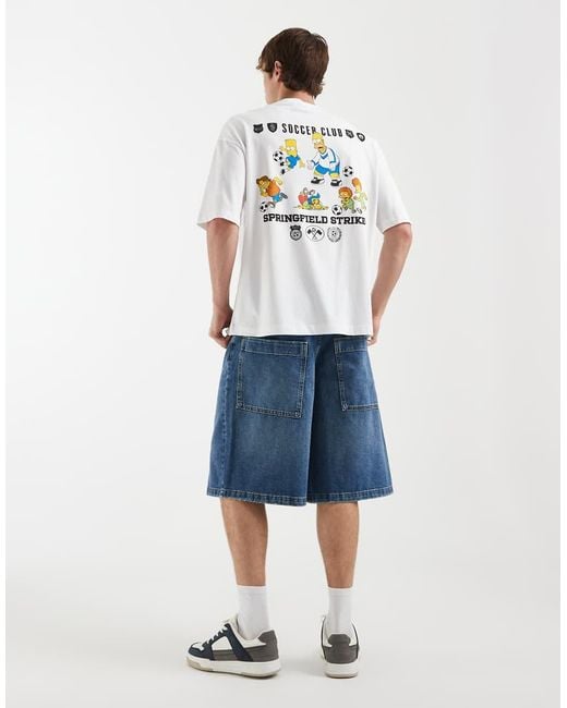ASOS Gray Oversized T-Shirt With The Simpson Print for men