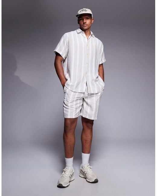 ADPT Gray Oversized Texture Shirt for men