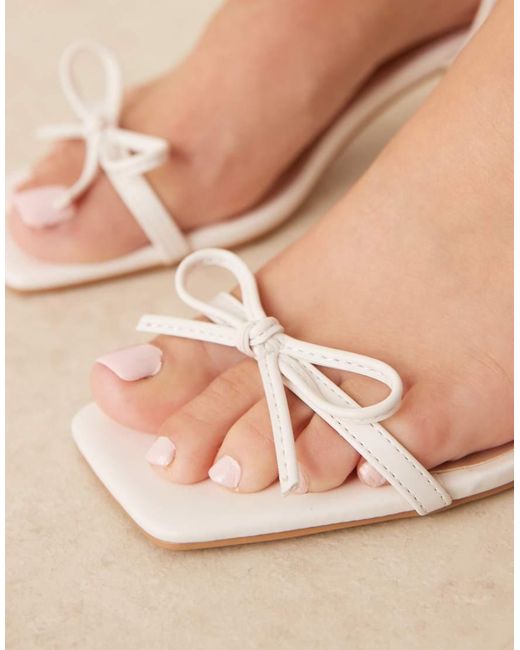 Glamorous Natural Low Block Heeled Sandals