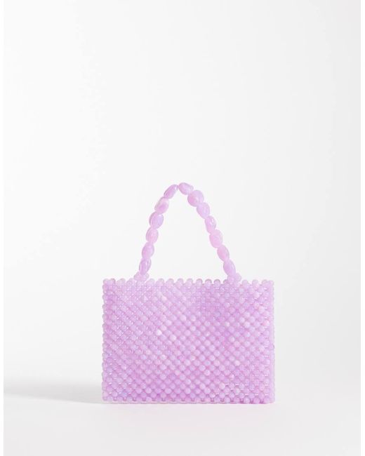 Pochette Con Manico E Perline di ASOS in Purple