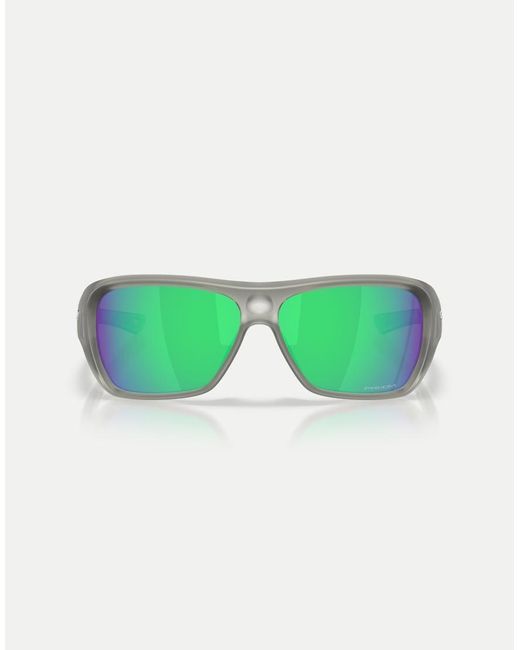 Oakley Green Chaminade Rectangle Sunglasses With Mirrored Lens