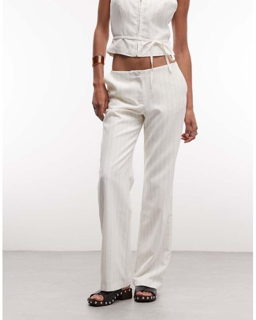 Collusion White Straight Leg Trouser