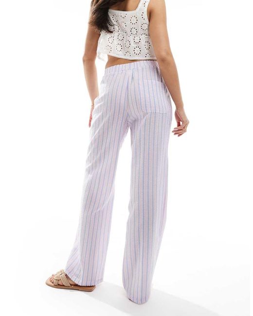 The Frolic Multicolor Exclusive Boxer Waistband Wide Leg Textured Beach Trousers