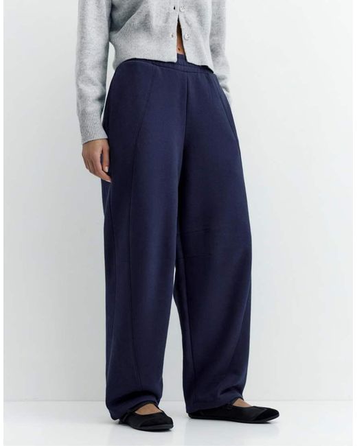 Pull&Bear Blue Barrel Fit Sweatpants