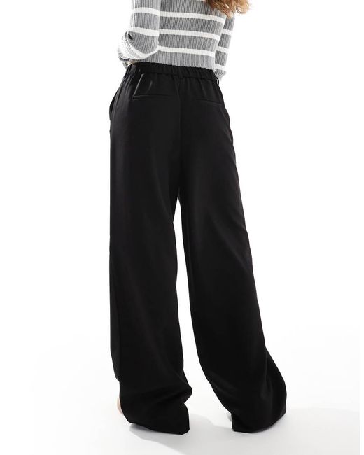 Pieces Black Wide Leg Dad Trouser Co-Ord With Belt Loops