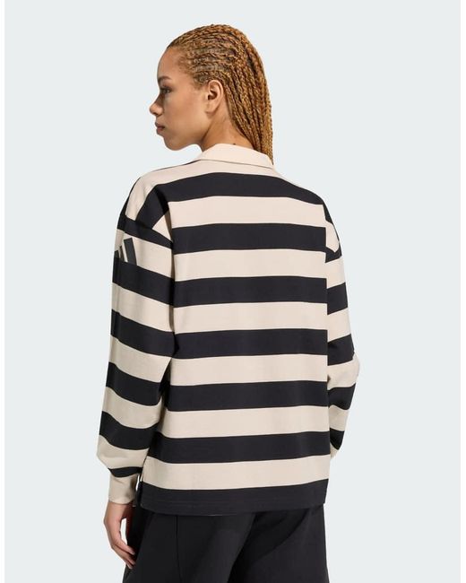 Adidas Gray Sportswear Essentials Contemporary French Terry Longsleeve Polo