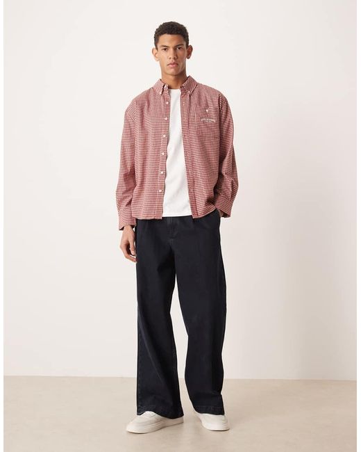 House Of Sunny Gingham Oversized Tailored Shirt for men