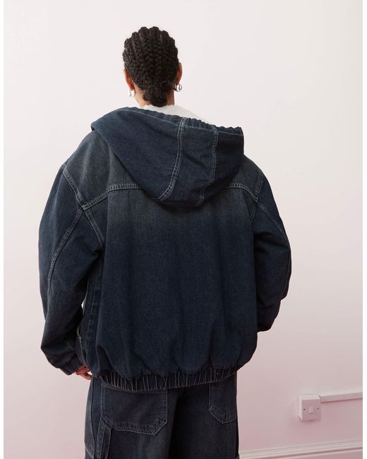 Collusion Blue – bomberjacke aus denim