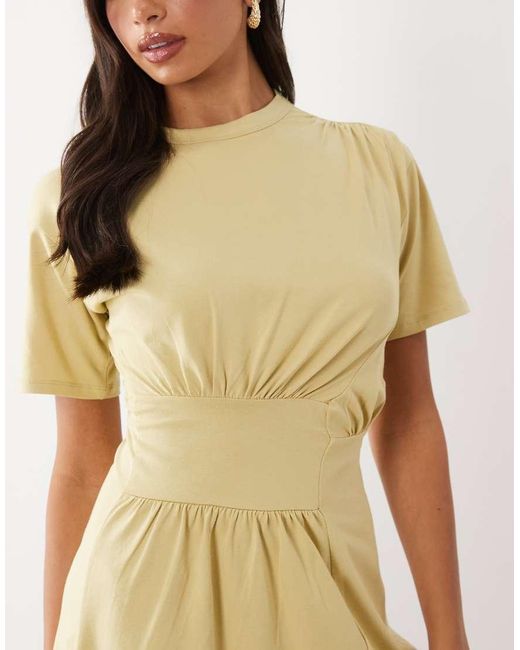 ASOS Natural Waist Detail Mini Dress