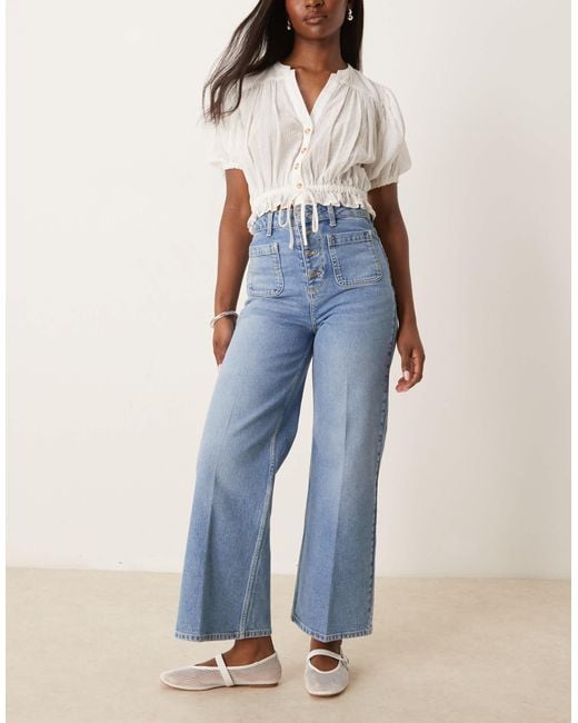 ASOS Blue – knöchellange jeans
