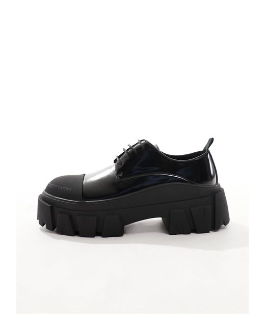 ASOS Black Chunky Lace Up Shoes for men