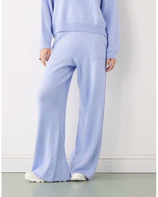 Collusion Blue – gestrickte oversize-jogginghose