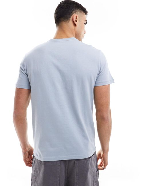 Camiseta gris jaspeado con logo circular Armani Exchange de hombre de color Blue