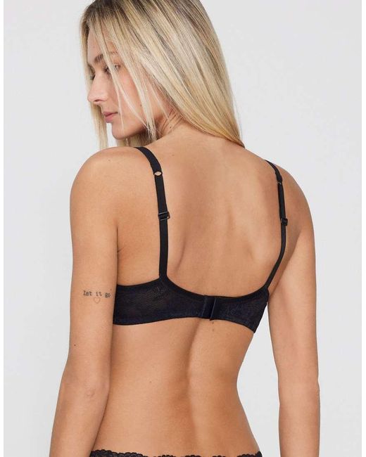 Tezenis Black Prague Full Coverage Lace Balconette Bra