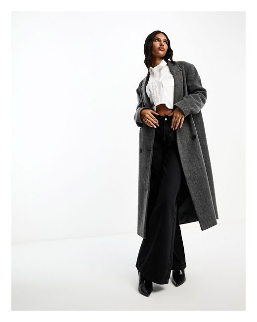 ASOS Twill Dad Coat in Black Lyst