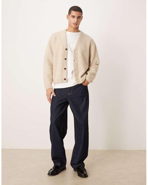 Abercrombie & Fitch Natural Boucle Vintage Cardigan for men