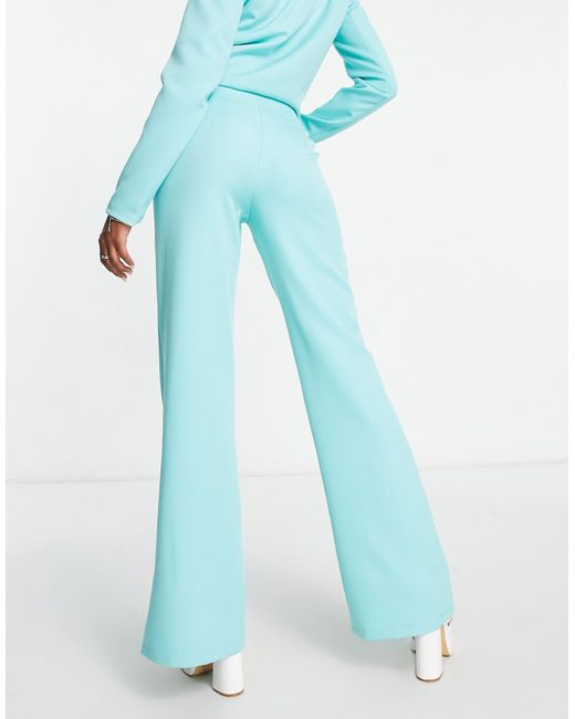 Heartbreak Tall Blue Pin Tuck Wide Leg Pants With Front Split