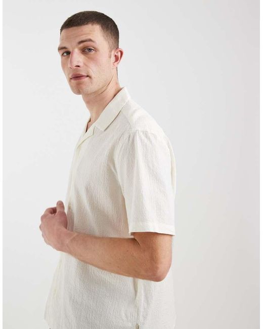 Camicia Vestibilità Classica di Blend in White da Uomo