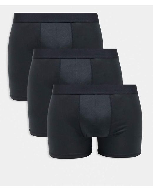 4505 Blue 3 Pack Quick Dry Microfibre Performance Boxer Briefs for men