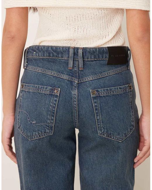 Free People Blue Tenessee Low Rise Boyfriend Jeans