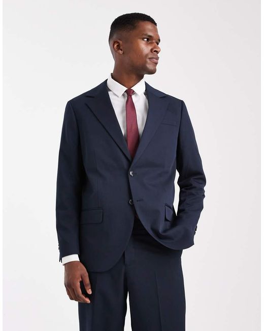 Jack & Jones Ruimvallende Colbert in het Blue voor heren