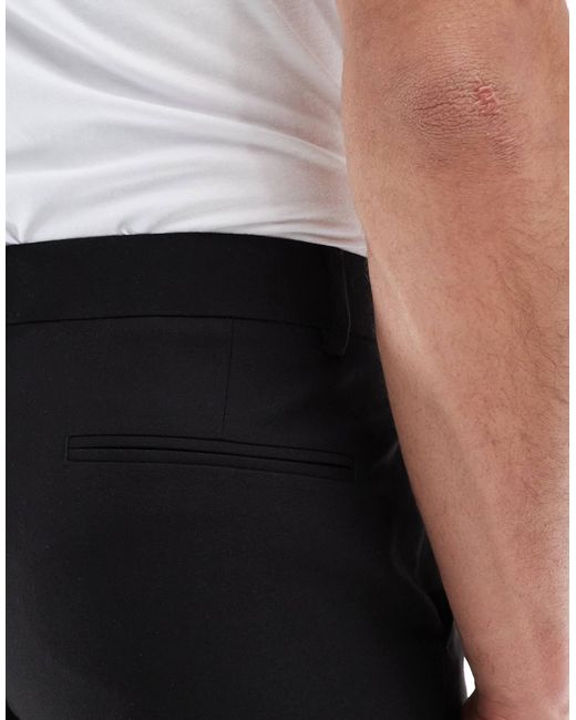 ASOS – verkürzte straight-fit-anzughose in Black für Herren
