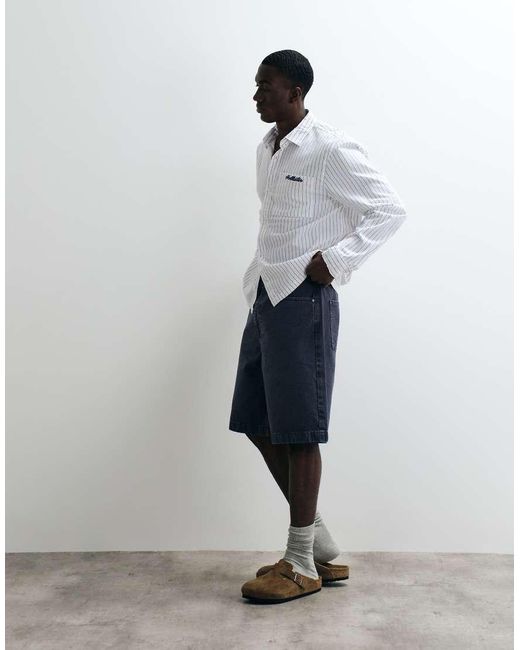 Hollister White Long Sleeve Poplin Shirt for men