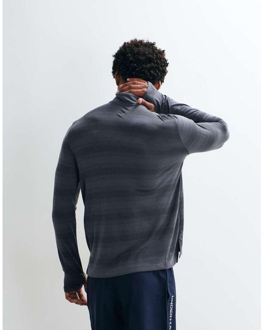 Under Armour Blue Velociti Quarter-Zip Running T-Shirt for men
