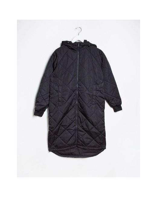 SELECTED Maddy Quilted Coat in Black - Lyst