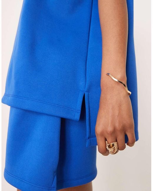 ASOS Blue Sweatshirt Fabric T-shirt