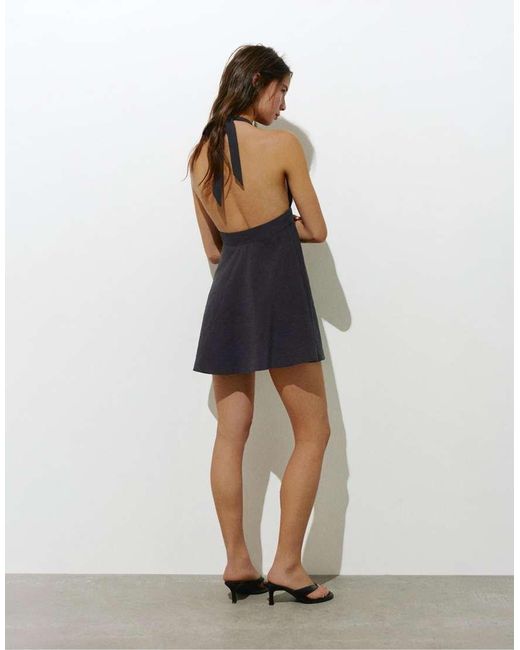 Pull&Bear Korte Halterjurk in het Blue