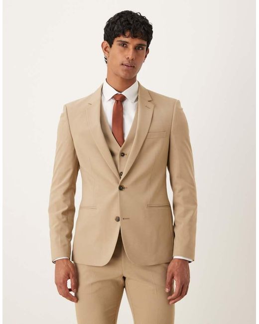 ASOS Natural Skinny Suit Jacket for men