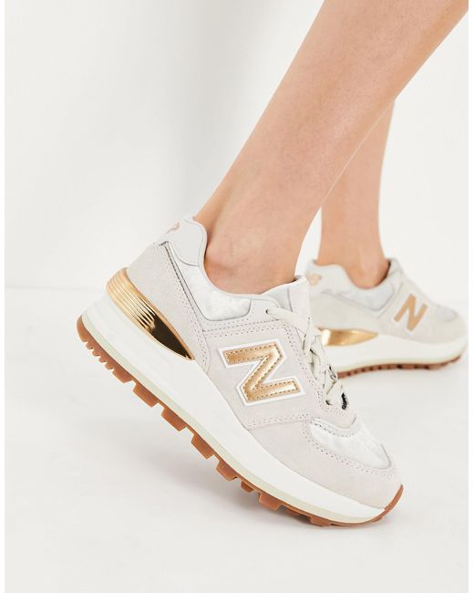 New Balance – 574 – sneaker mit keilabsatz in Weiß | Lyst DE