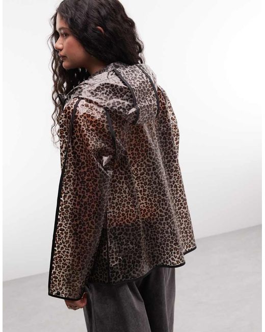 Noisy May Black Transparent Hooded Raincoat