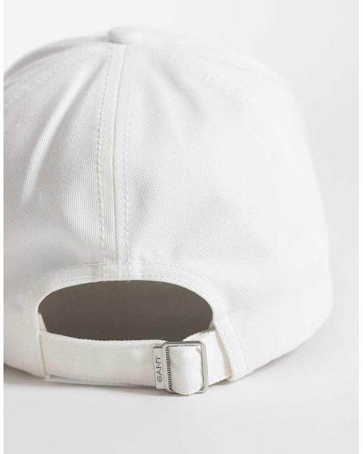 Gant White Sheild Logo Cotton Twill Cap for men