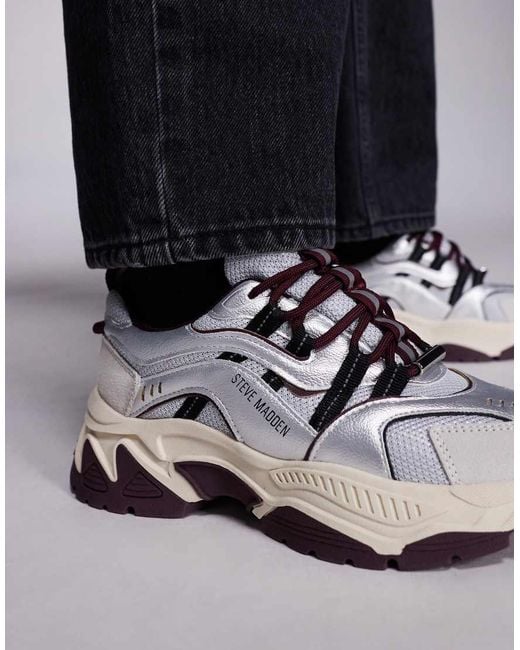 Steve Madden Blue Animates Chunky Trainers