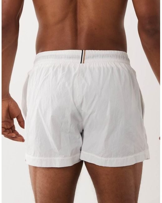 Boss White Boss Mooneye Logo Swim Shorts for men