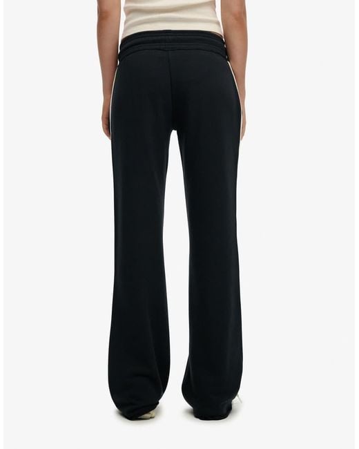 Superdry White Athletic Essentials Stripe Flare Joggers