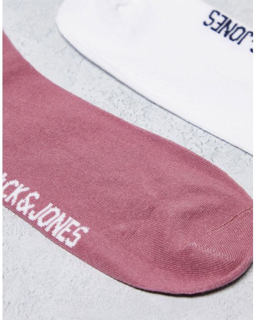 Jack & Jones White 5 Pack Sports Socks for men