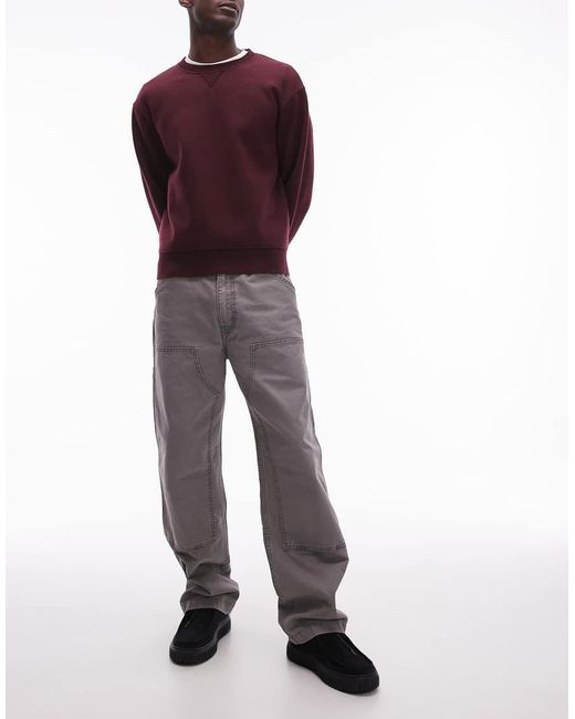 Levi's White Workwear Capsule 568 Loose Straight Double Knee Canvas Trousers for men
