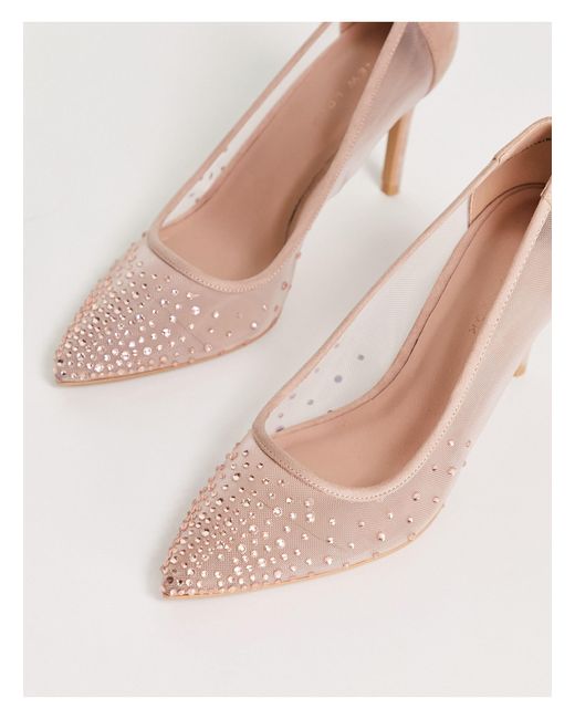 New look clearance gold court shoes