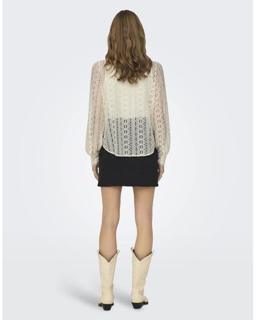 Camicia Color Airone di ONLY in White