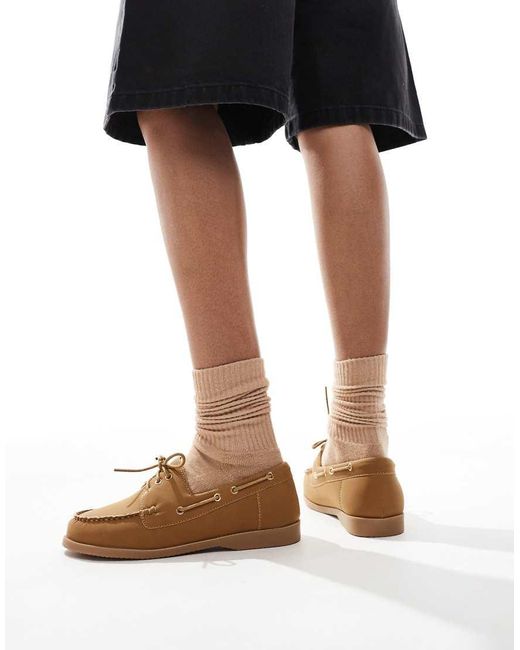 London Rebel Bootschoenen Met Veters in het Brown