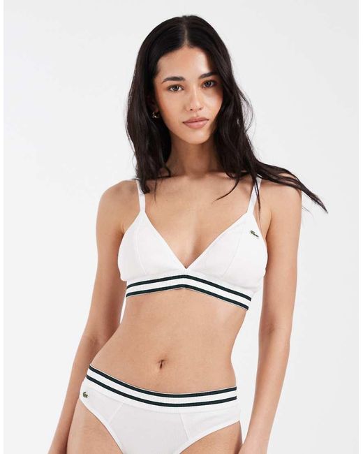 Lacoste White Triangle Bralette