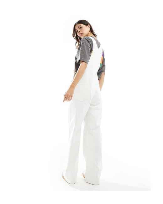 Tommy Hilfiger White Daisy baggy Dungarees