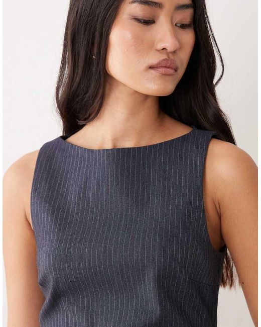 Miss Selfridge Blue Tailored Shift Dress