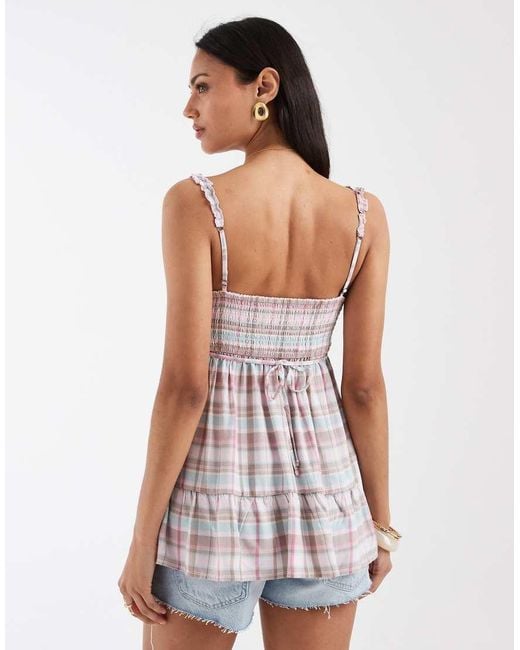 Hollister White Longline Babydoll Cami Tunic