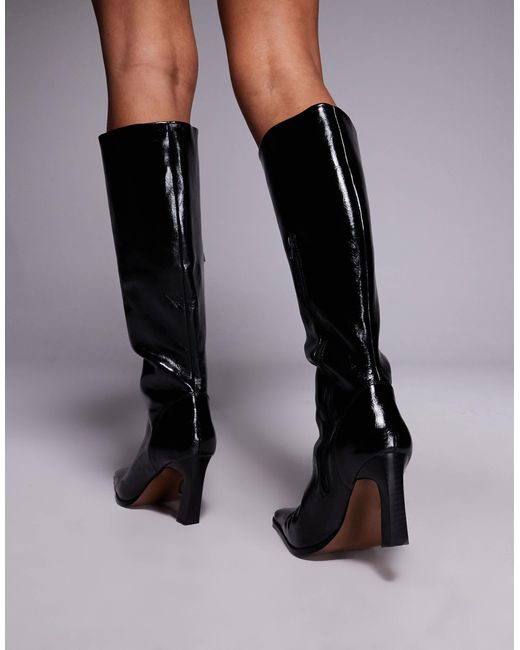 ASOS Natural Clara Chisel Toe Knee Boots