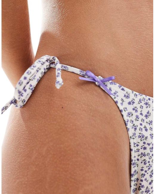 Brave Soul Gestrikt Bikinibroekje in het White