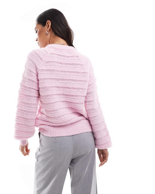 Pieces Pink – pullover mit streifenstruktur